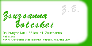 zsuzsanna bolcskei business card