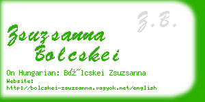 zsuzsanna bolcskei business card